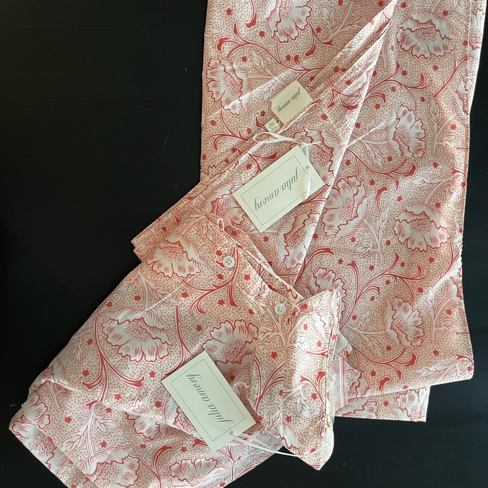 Julia Amory Pink and White Floral Pareo and Husband Shirt Set - Picture 3 of 4